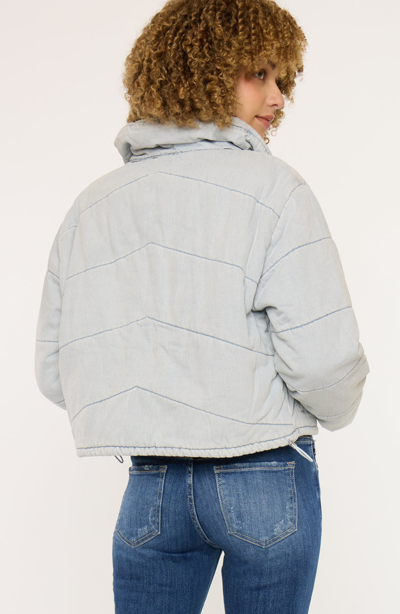 KanCan Luciana Denim Puffer Jacket, Alternate, color, Light Wash