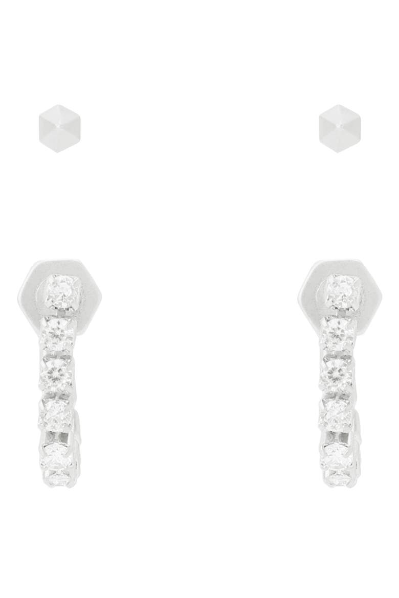 Crystal Front-Back Stud Earrings Set, Alternate, color, CRYSTAL