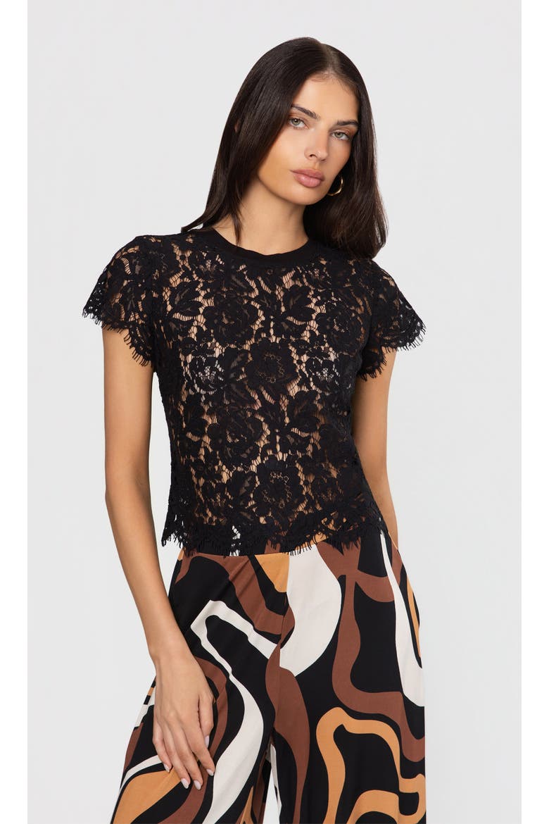 Kai Lace Top, Main, color, Black