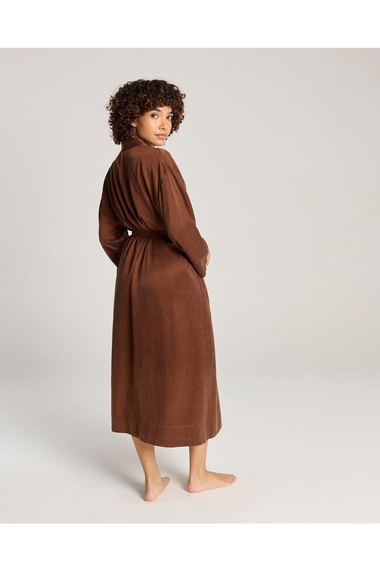 Eco-Luxe Long Robe, Alternate, color, Cocoa