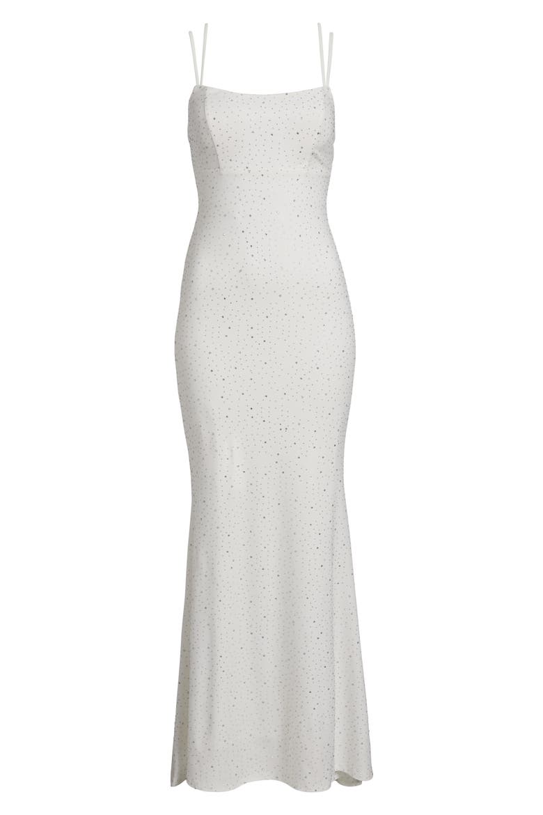 Rhinestone Strappy Gown, Alternate, color, WHITE
