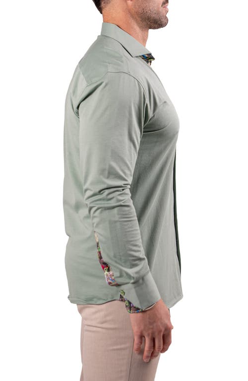 Maceoo Einstein Resistance0150 Green Button-up Shirt