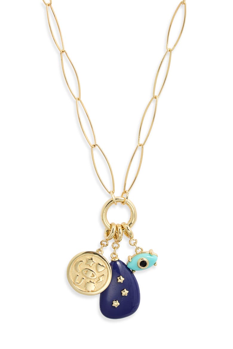 DIY Charm Necklace Set, Main, color, BLUE MULTI- GOLD- SARDINES