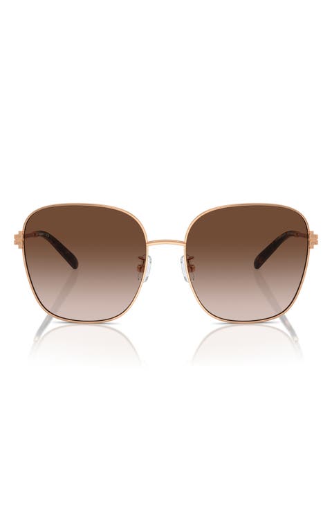 57mm Gradient Square Sunglasses