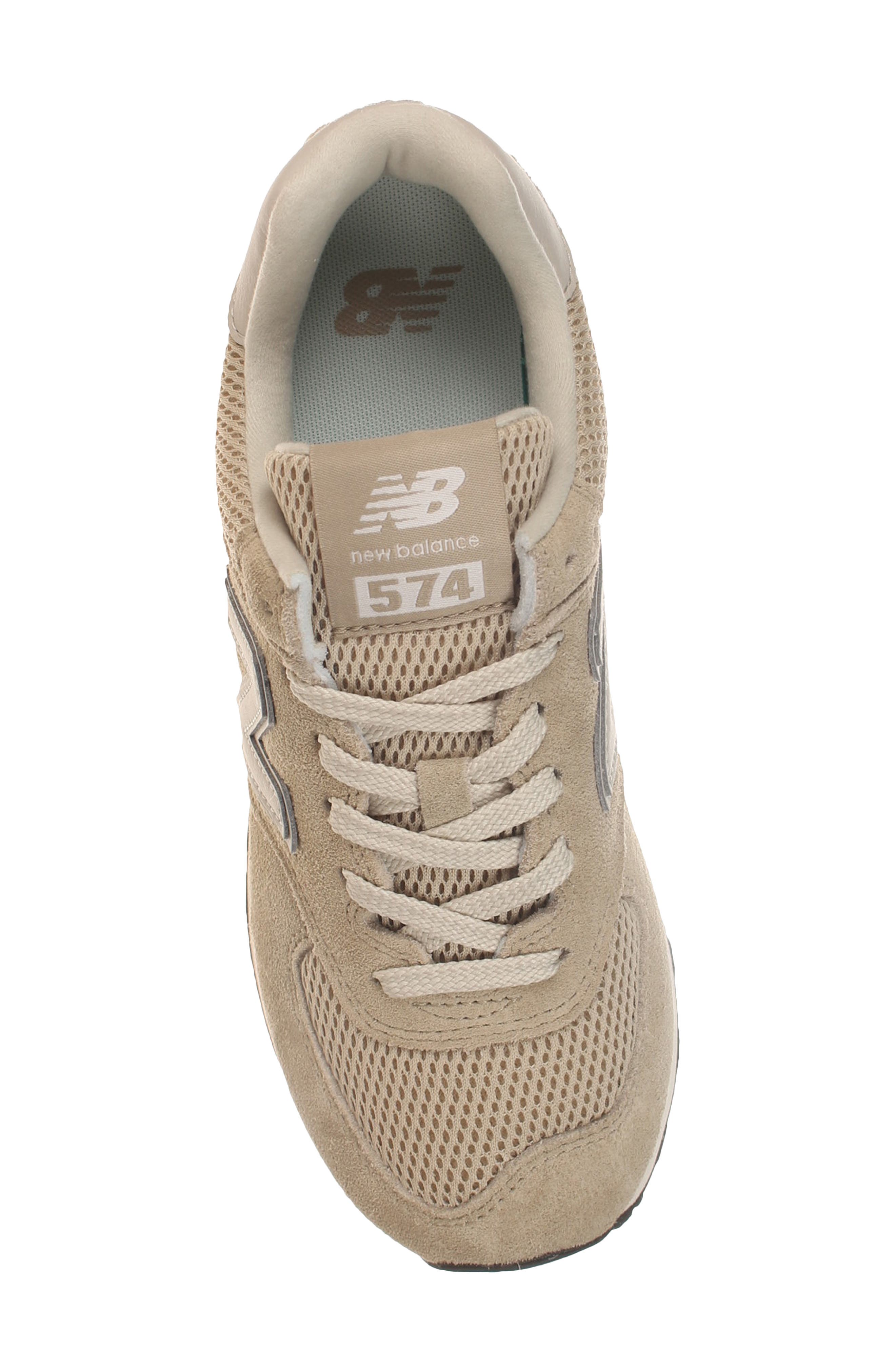 New Balance 574 Sneaker, Alternate, color, Beige/ Nb White