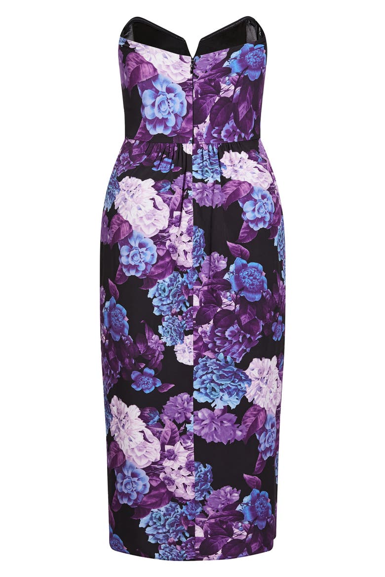 Floral Dress, Alternate, color, BLACK