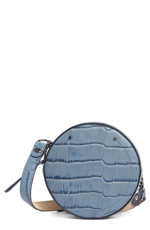 Croc Embossed Circle Belt Bag