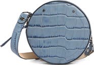 Longchamp Croc Embossed Circle Belt Bag