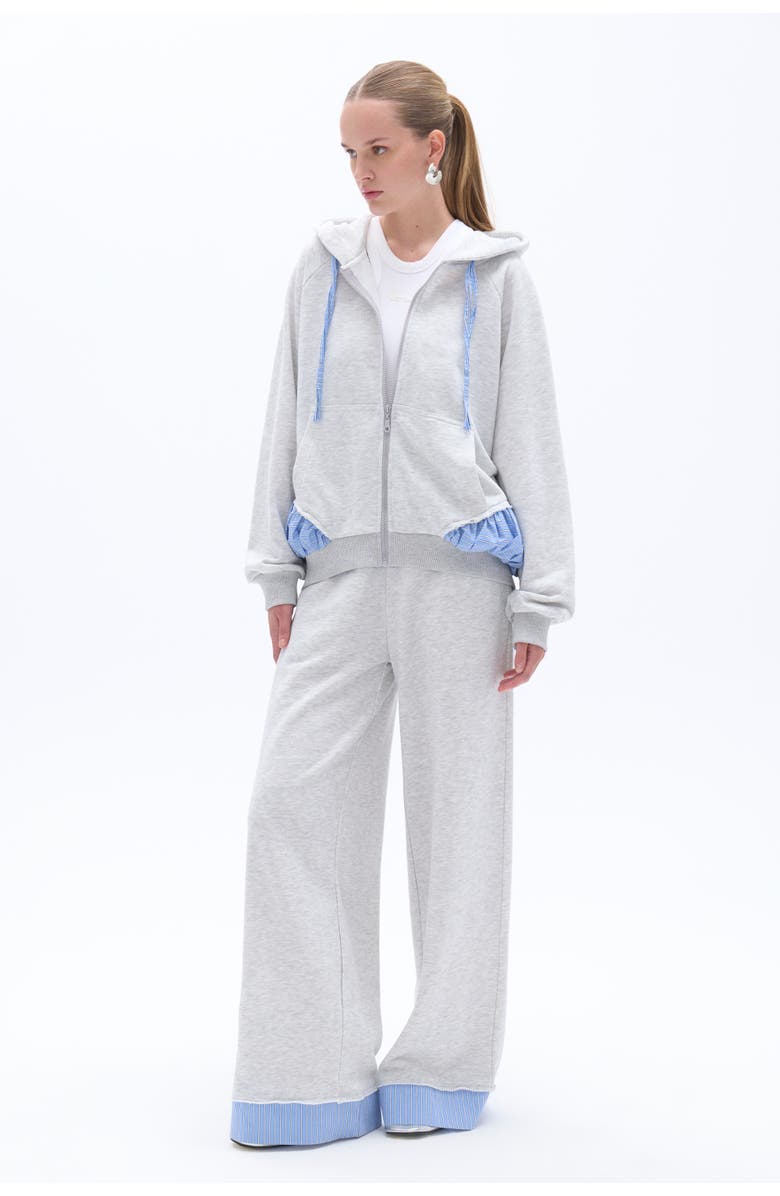 Nocturne Oversized Zippered Sweatshirt, Alternate, color, 