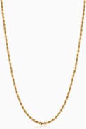 Oradina 14K Gold Roman Rope Statement Necklace