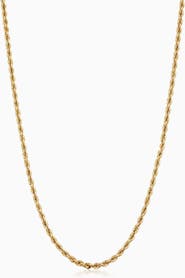 Oradina 14K Gold Roman Rope Statement Necklace