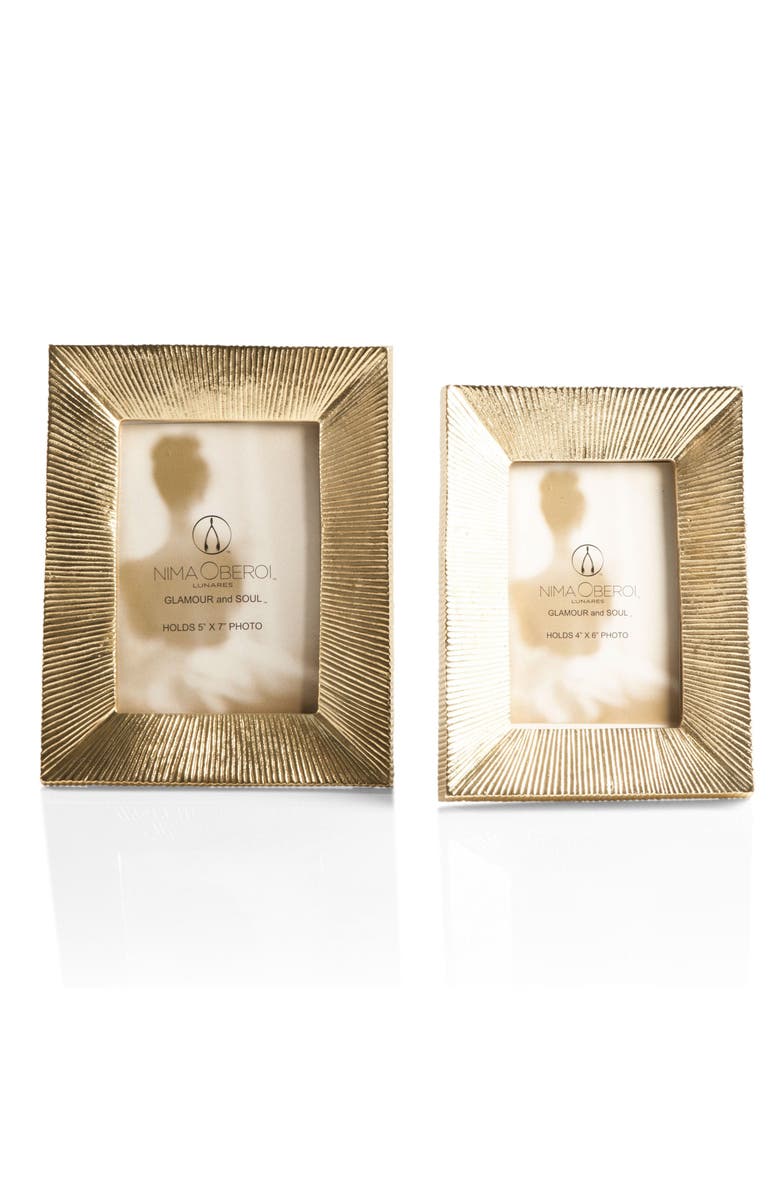 Lunares Miyake Frame, Alternate, color, 5 X 7 - Gold