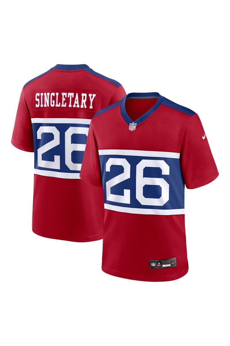 Youth Nike Devin Singletary Century Red New York Giants Alternate Player Game Jersey, Main, color, Red