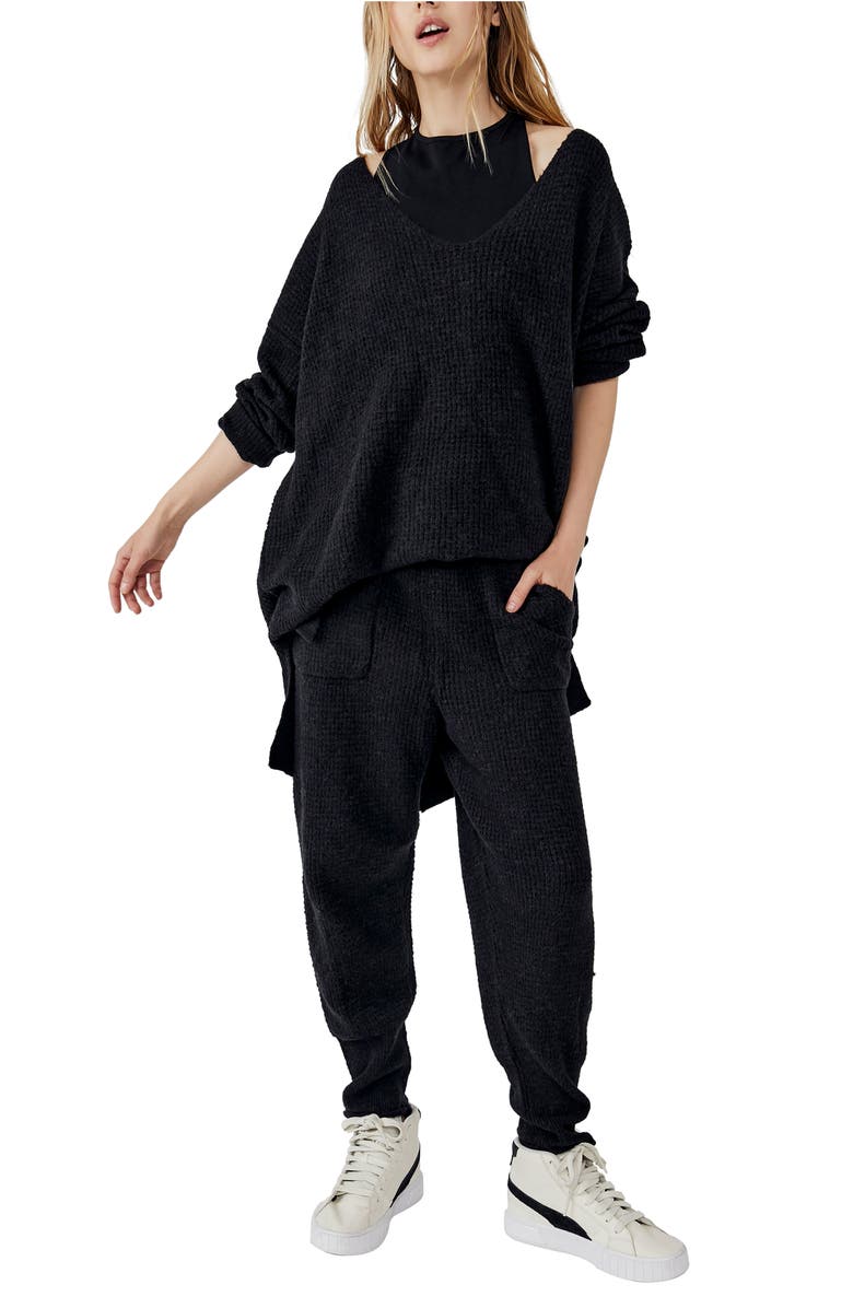 Free People C.O.Z.Y. Waffle Knit Joggers, Alternate, color, 