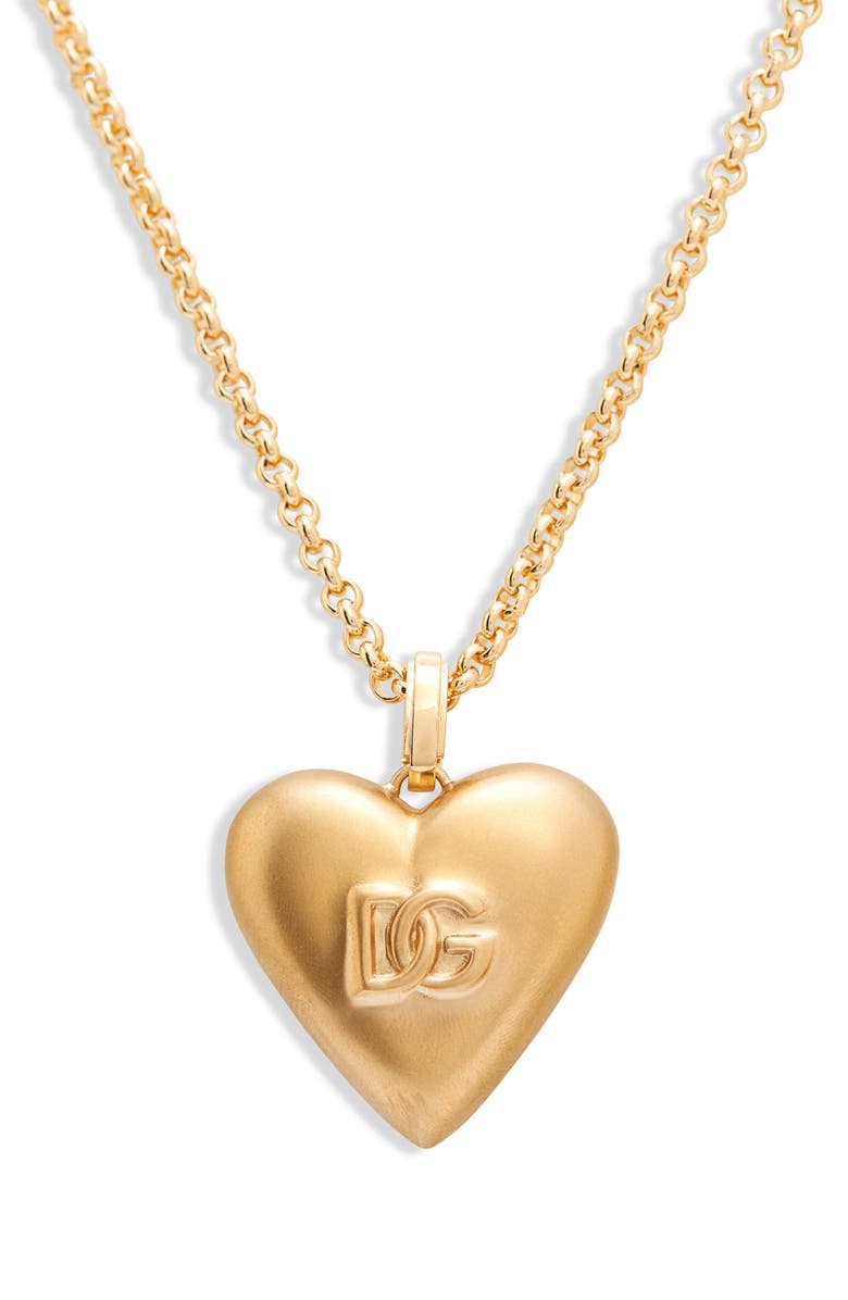 Dolce&Gabbana DG Heart Pendant Necklace, Main, color, 