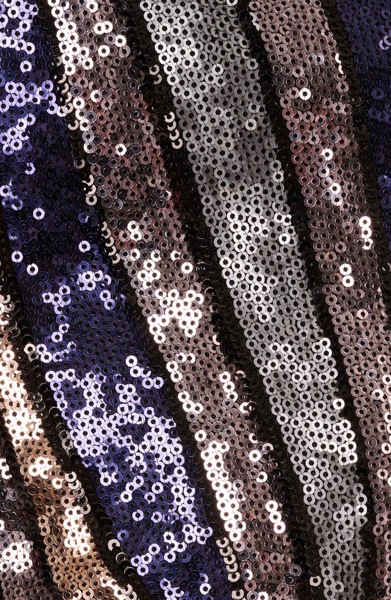 Adrianna Papell Sequin One-Shoulder Gown, Alternate, color, 