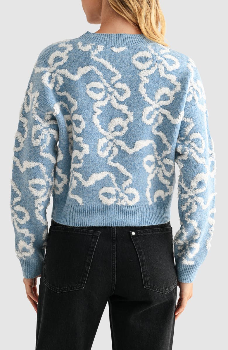 Lush Bow Sweater, Alternate, color, Blue Ivory