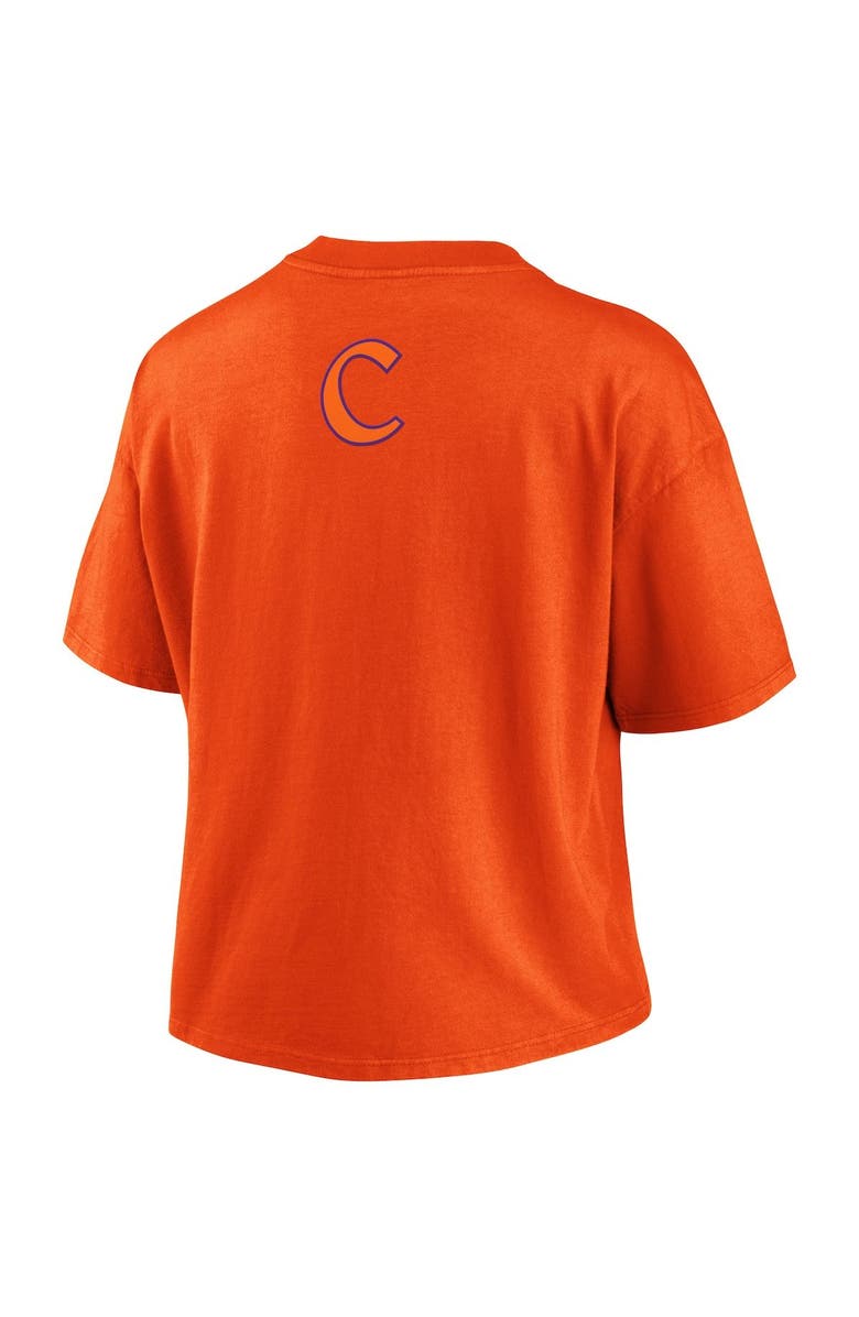 WEAR by Erin Andrews Women's WEAR by Erin Andrews Orange Clemson Tigers Crop T-Shirt, Alternate, color, 