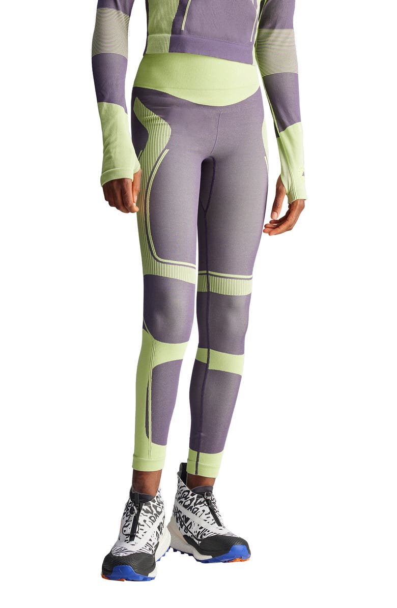 adidas by Stella McCartney Seamless Leggings, Main, color, Trace Purple