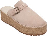 Forever & Always Shoes Novas Leather Platform Espadrille Mule