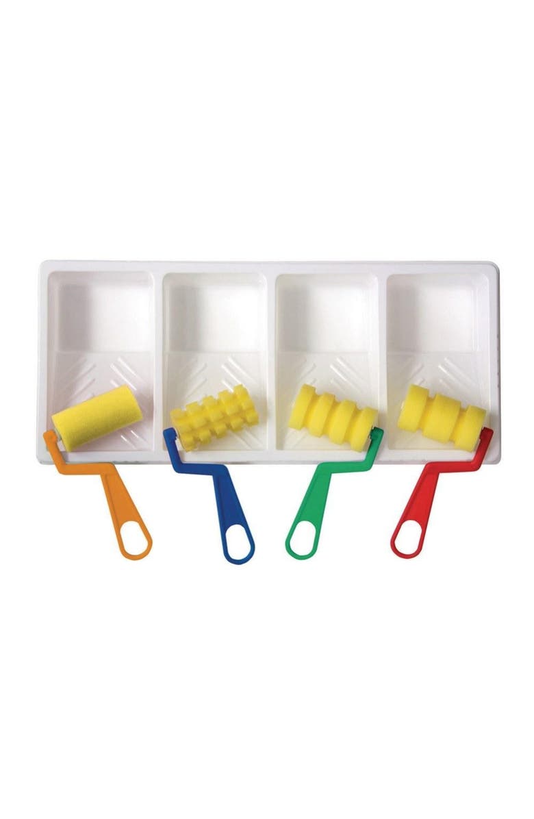 Kaplan Early Learning Company Dip and Dab Sponge Painting Class Kit, Alternate, color, Multicolored