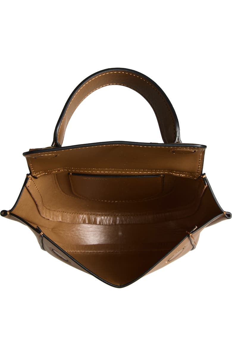 Wandler Hortensia Leather Top Handle Bag, Alternate, color, Saddle 1732