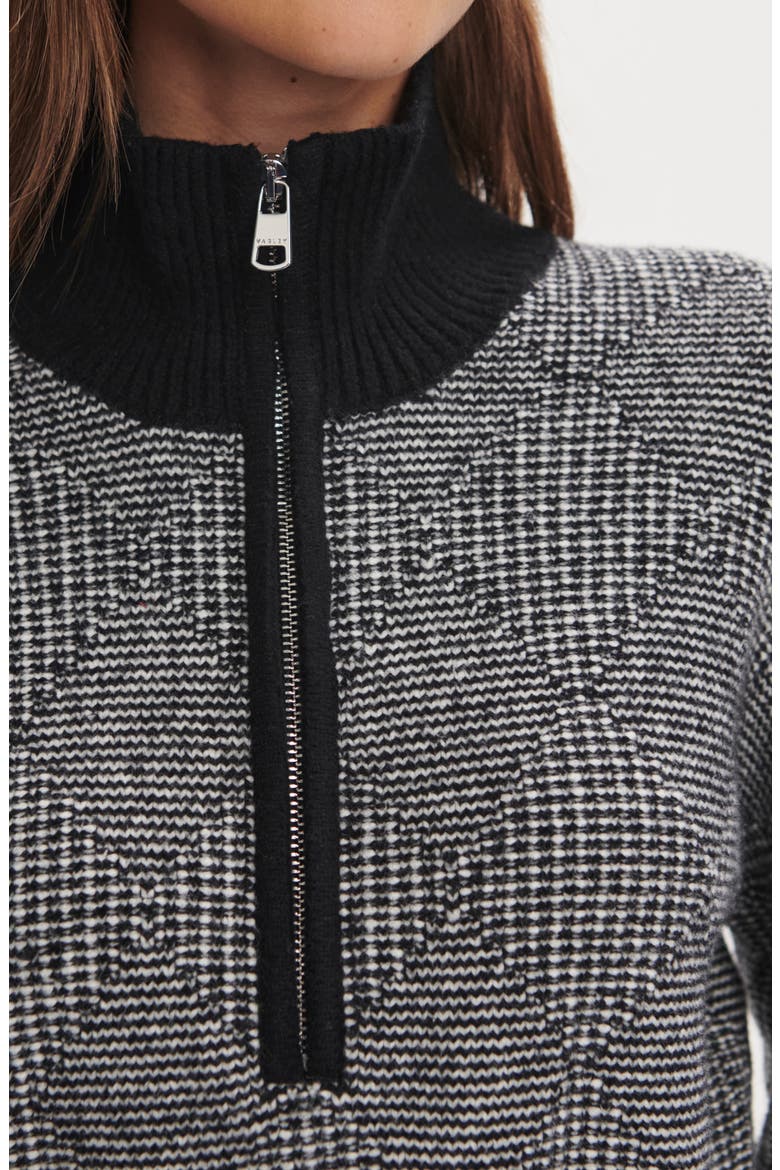 Aldridge Half-Zip Sweater, Alternate, color, BLACK
