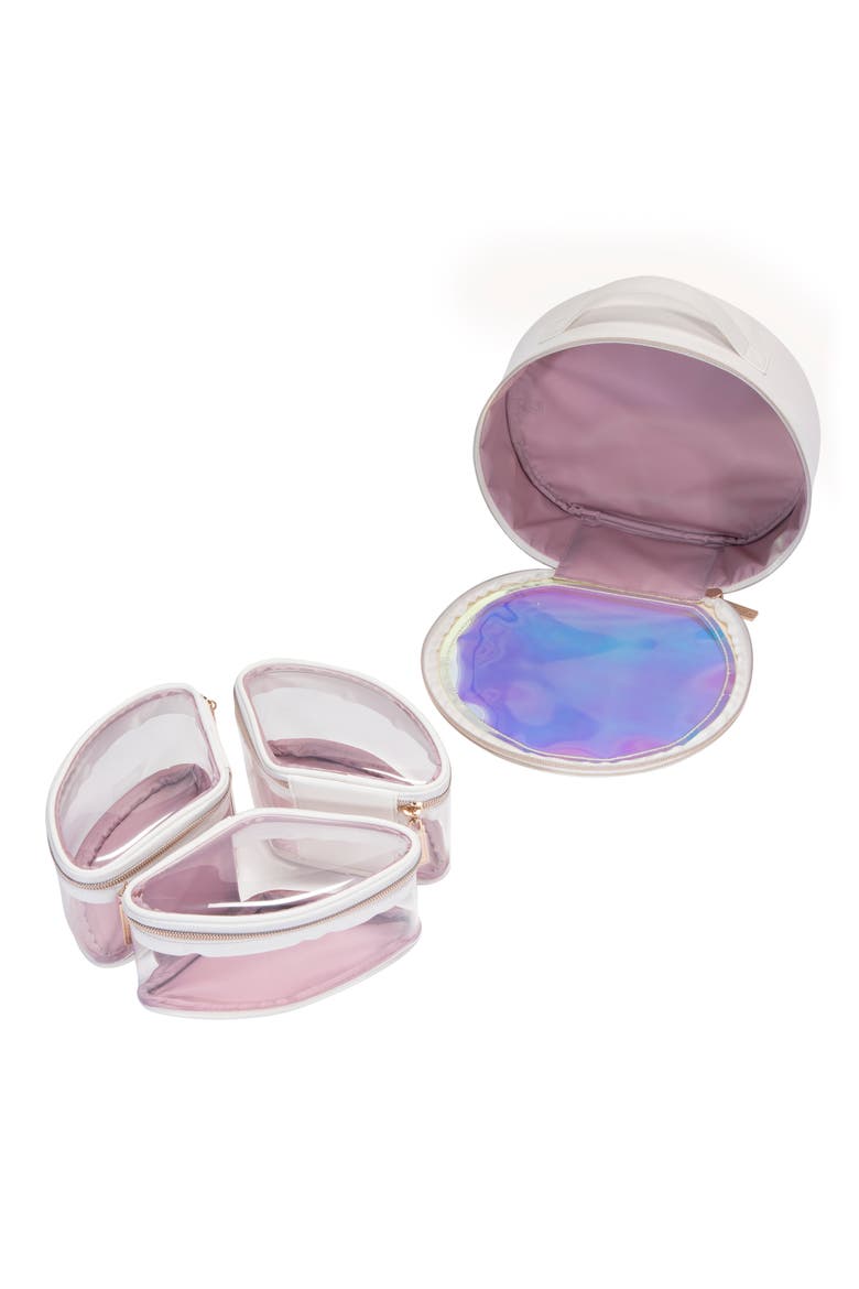 Miami Nights Frost Riley Jewelry & Makeup Bag, Alternate, color, WHITE