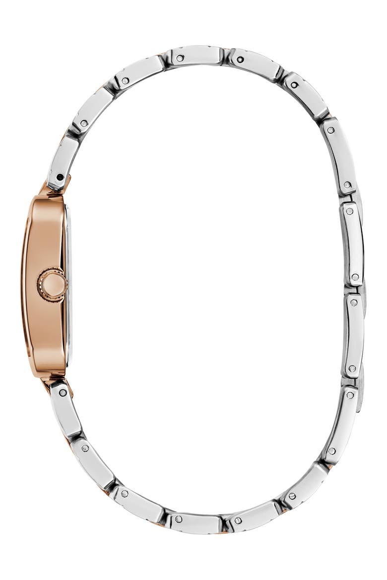 Isla Tank Two-Tone Bracelet Watch, 22mm, Alternate, color, ROSE GOLD