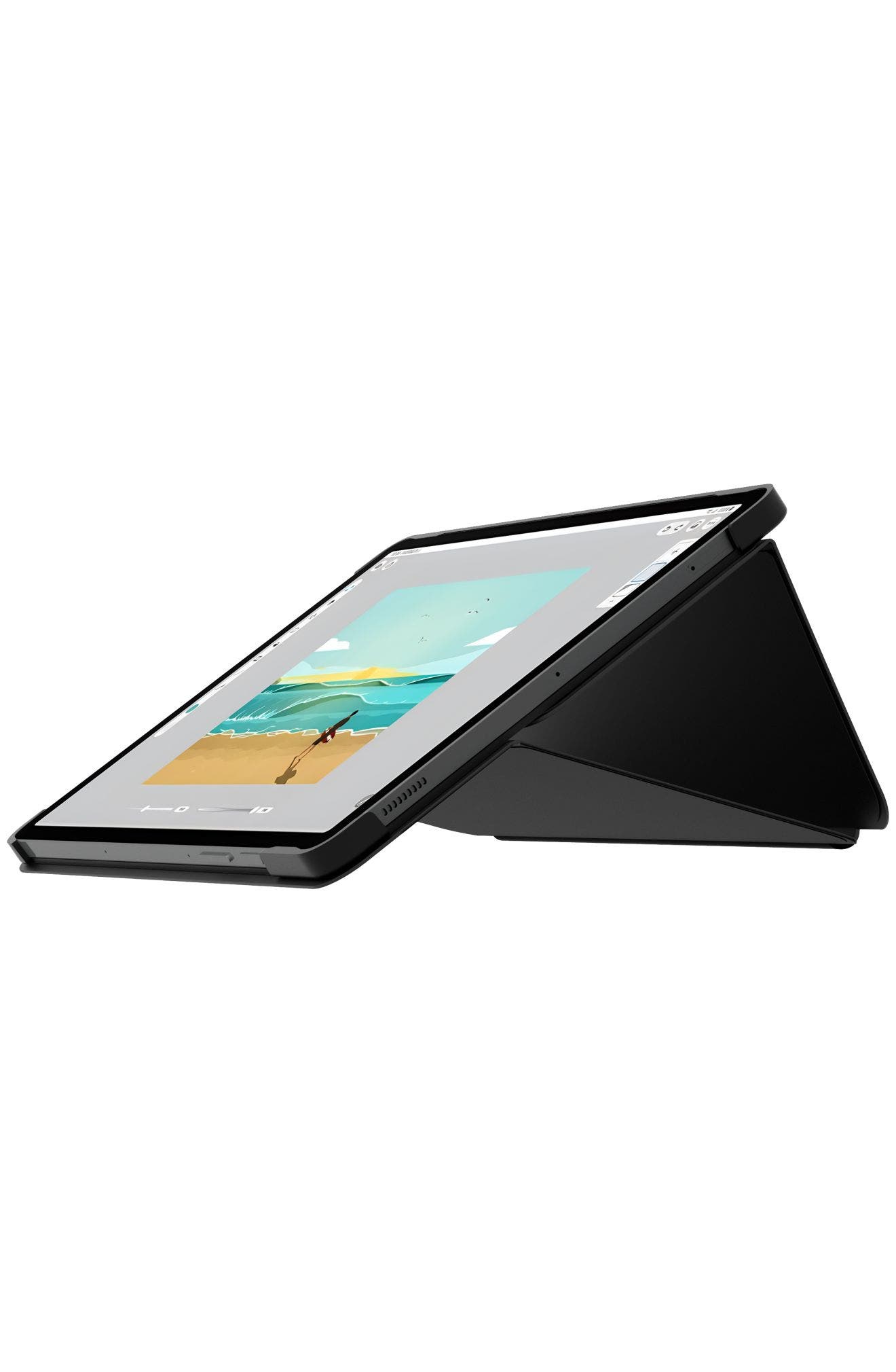ITSkins Essential Folio Case for Samsung Galaxy Tab FE 2025, Alternate, color, Black
