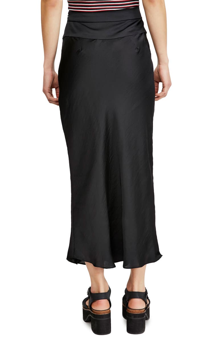 Free People Normani Bias Cut Satin Skirt, Alternate, color, 