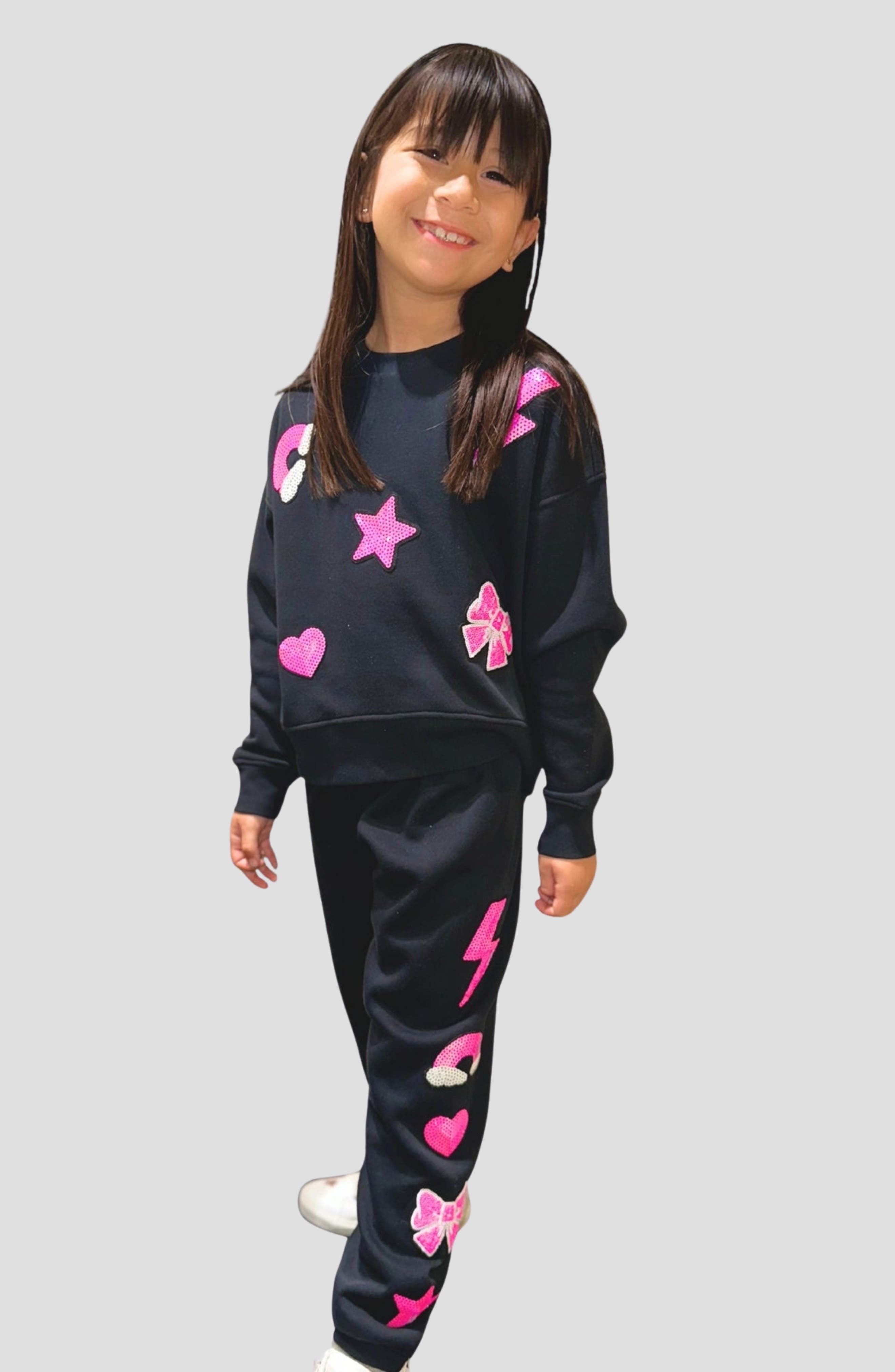 PixieLane Kids' Cloud Soft Sequin Icon Sweatpants | Nordstromrack