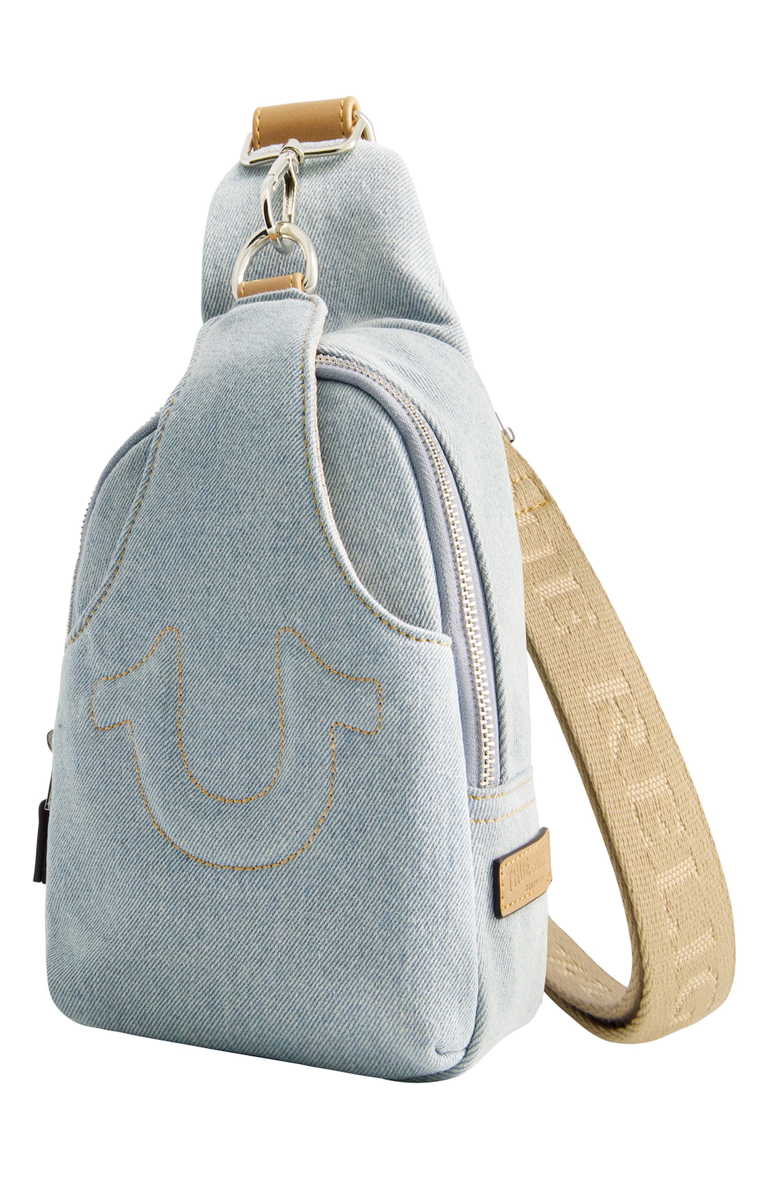 Stitched Horseshoe Sling, Alternate, color, LIGHT BLUE