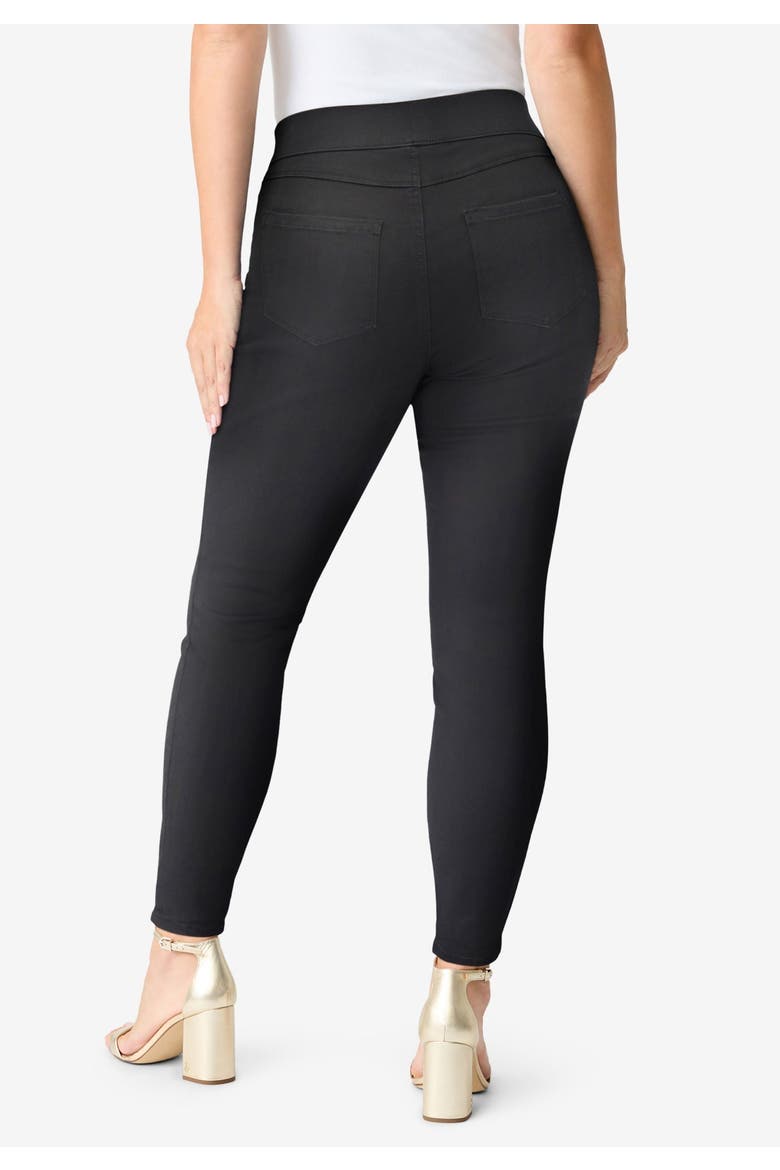 Plus Size 360° Stretch Jegging, Alternate, color, BLACK