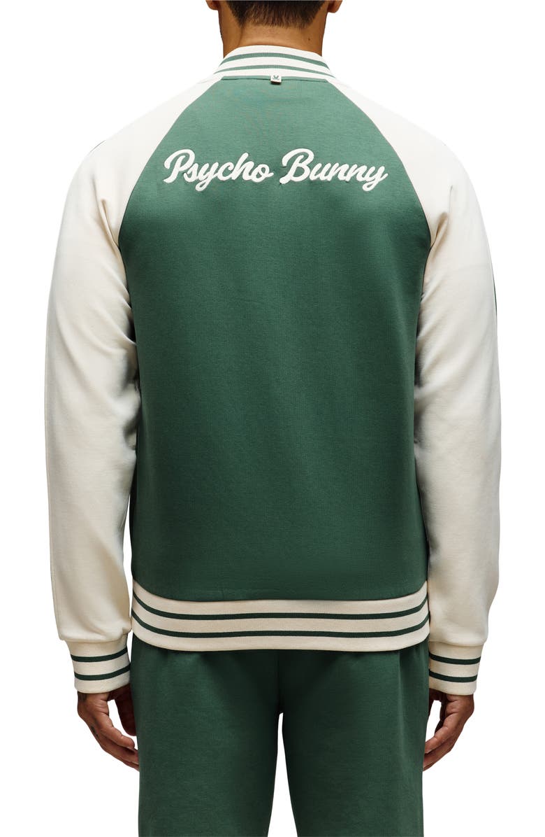 Psycho Bunny Stiles Knit Bomber Jacket, Alternate, color, Garden Topiary
