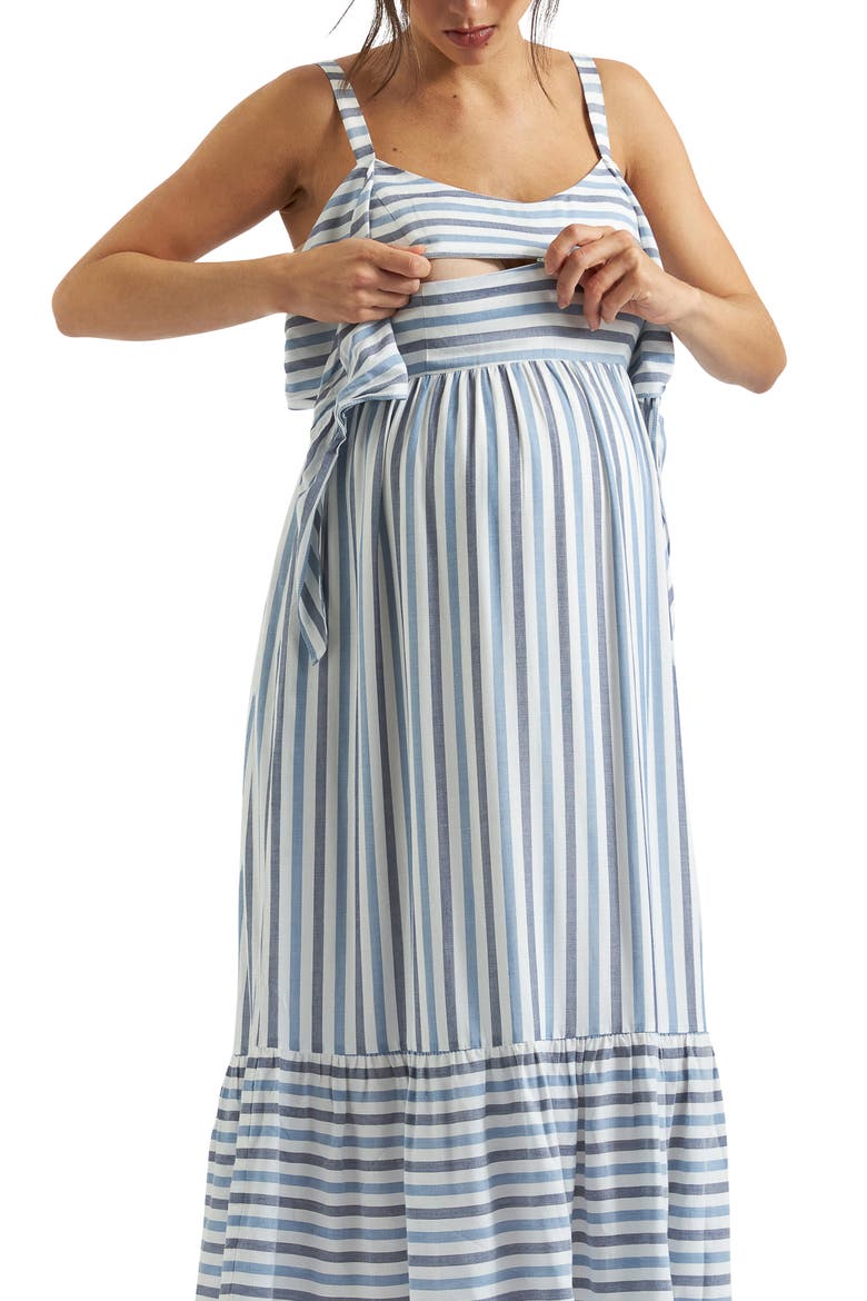 Lana Tie Front Dress, Alternate, color, SKY BLUE