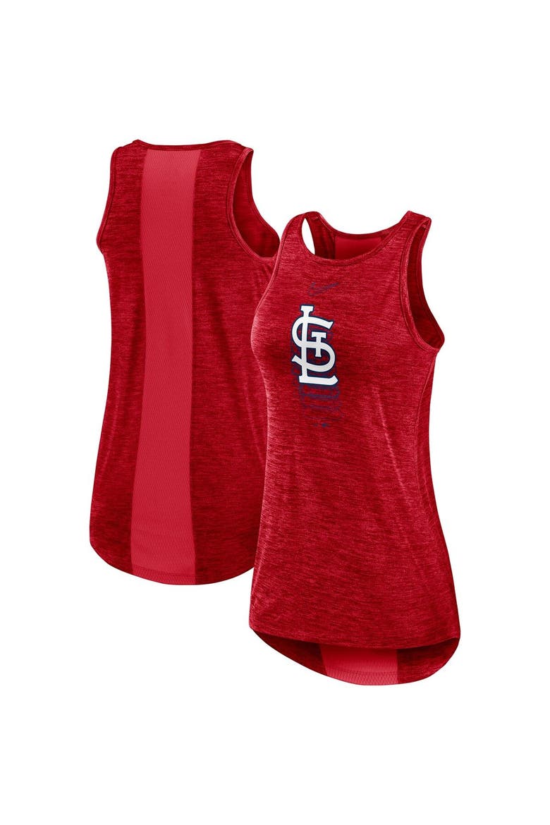 Women's Nike Red St. Louis Cardinals Logo Fade High Neck Performance Tank Top, Main, color, Red