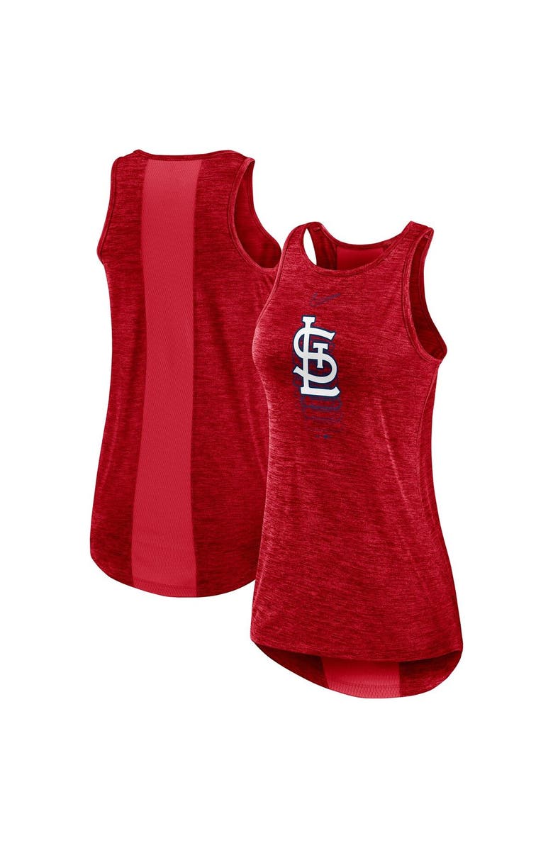 Nike Women's Nike Red St. Louis Cardinals Logo Fade High Neck Performance Tank Top, Main, color, 
