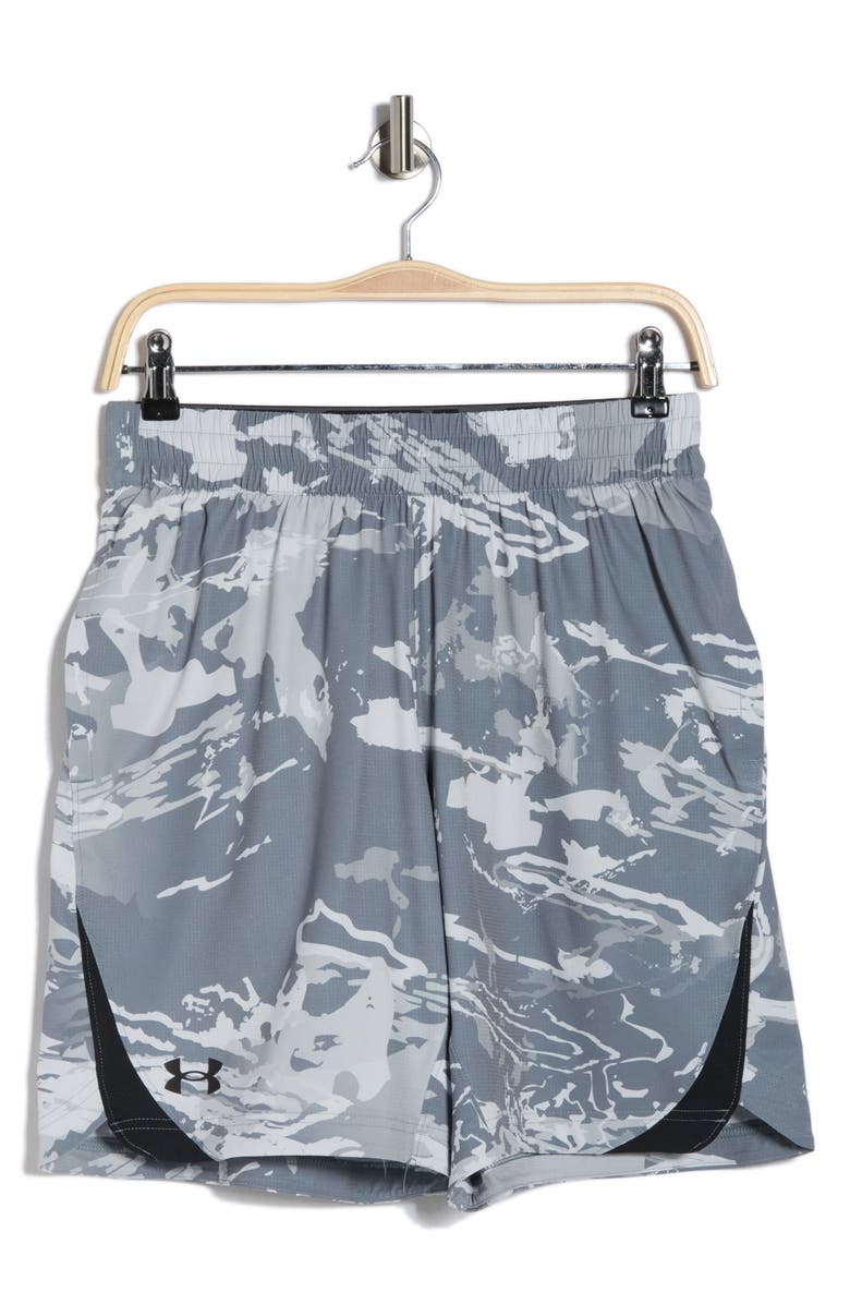 Under Armour Elevated Woven Print Shorts, Alternate, color, Halo Gray