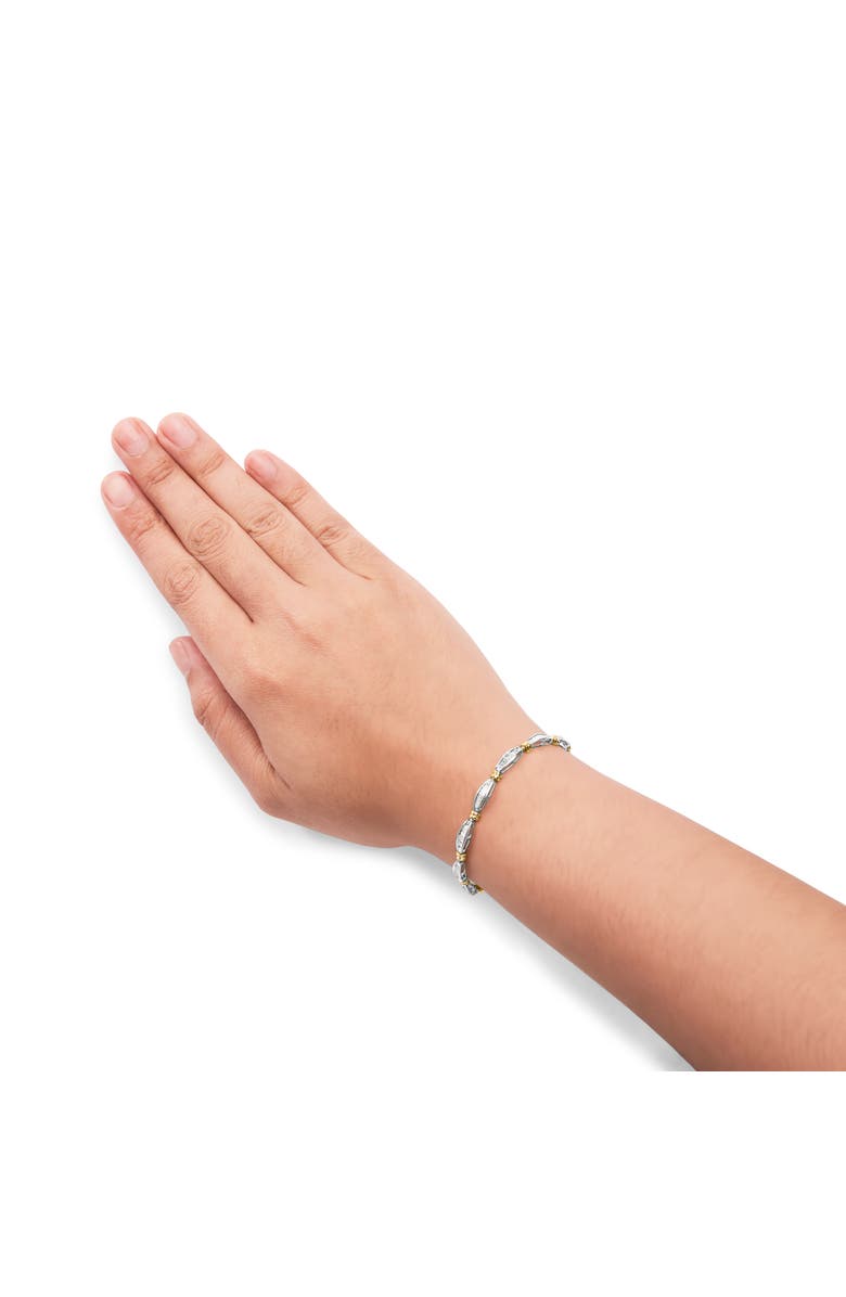 Haus of Brilliance 10K Two-Tone Gold 2.0 Cttw Baguette Diamond Channel Link Bracelet, Alternate, color, Yellow Gold