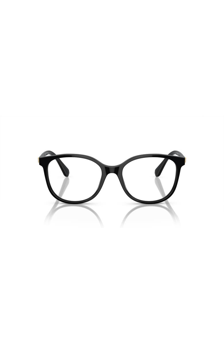 Swarovski 51mm Square optical glasses, Alternate, color, Black