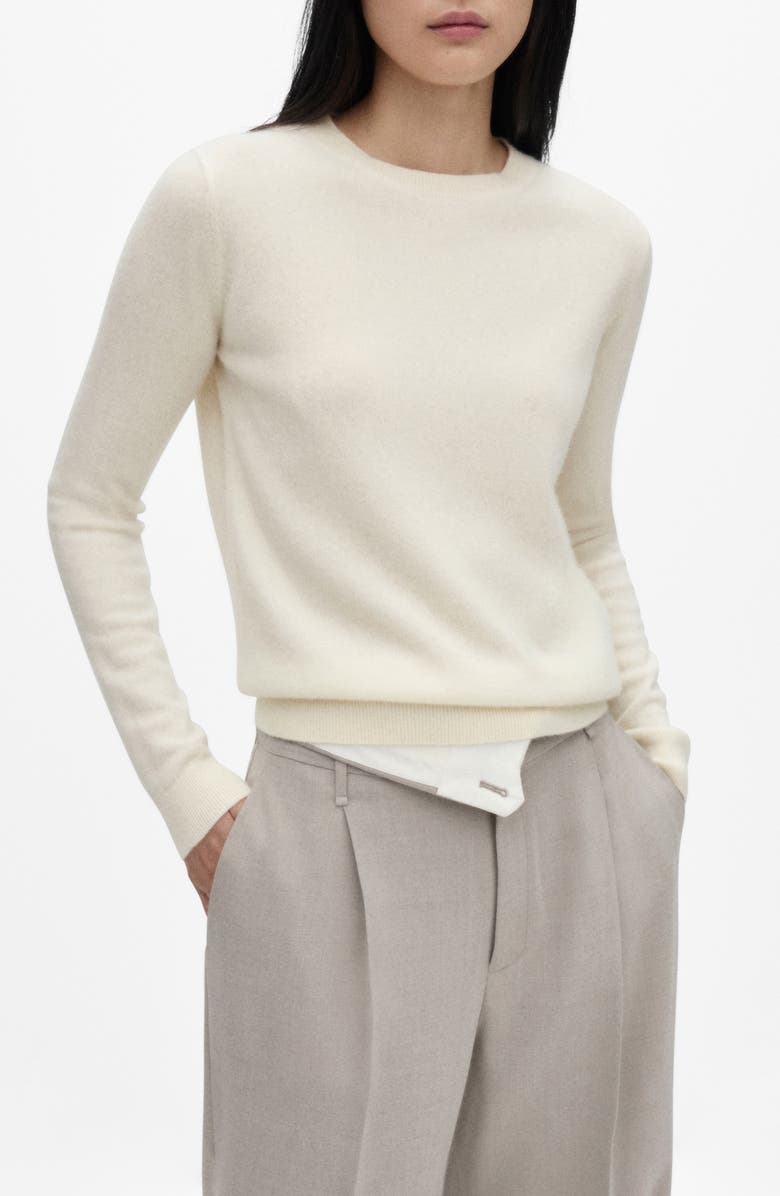 MANGO Cashmere Sweater, Main, color, Ecru