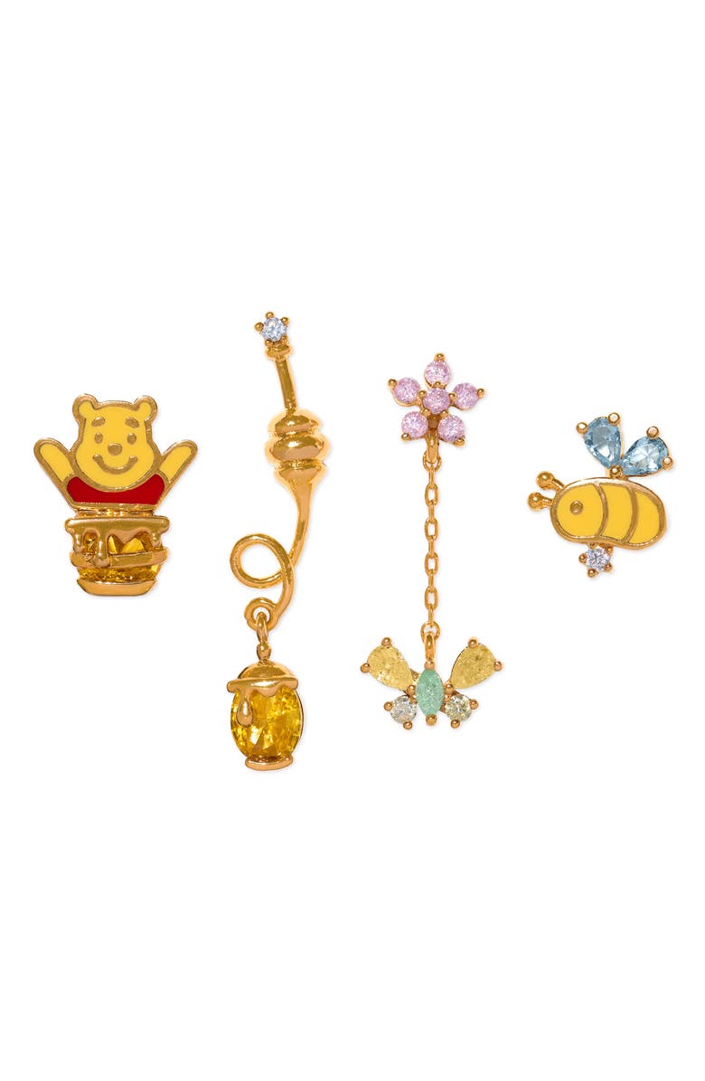 Girls Crew Disney Silly Old Bear Earrings Set, Main, color, Gold