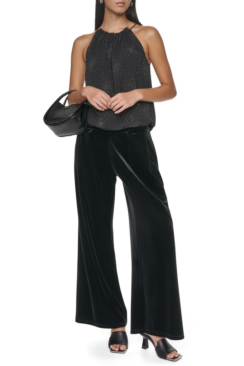 Firework Embellish Sleeveless Top, Alternate, color, BLACK