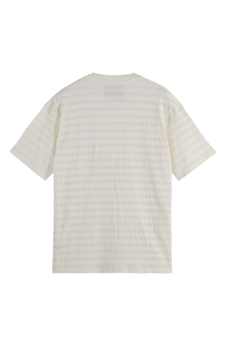 Scotch & Soda Texture Stripe T-Shirt, Alternate, color, Eggnog