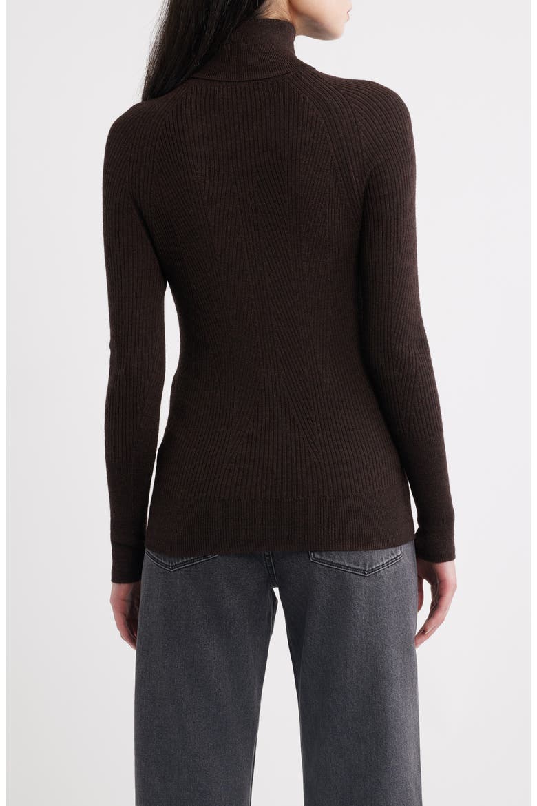 Merino Wool Turtleneck Sweater, Alternate, color, BRUNETTE