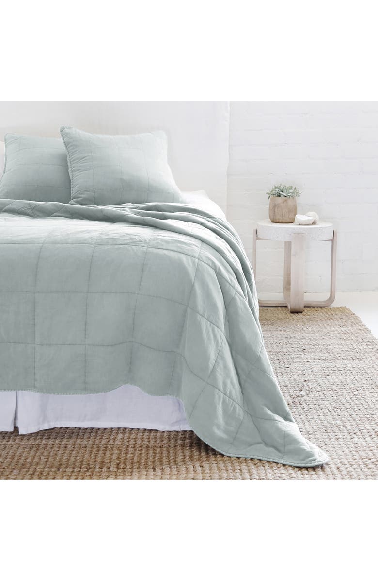 Pom Pom at Home Antwerp Cotton Coverlet, Alternate, color, Sky