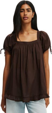 Cotton On Women's Eliza Babydoll Tunic Top