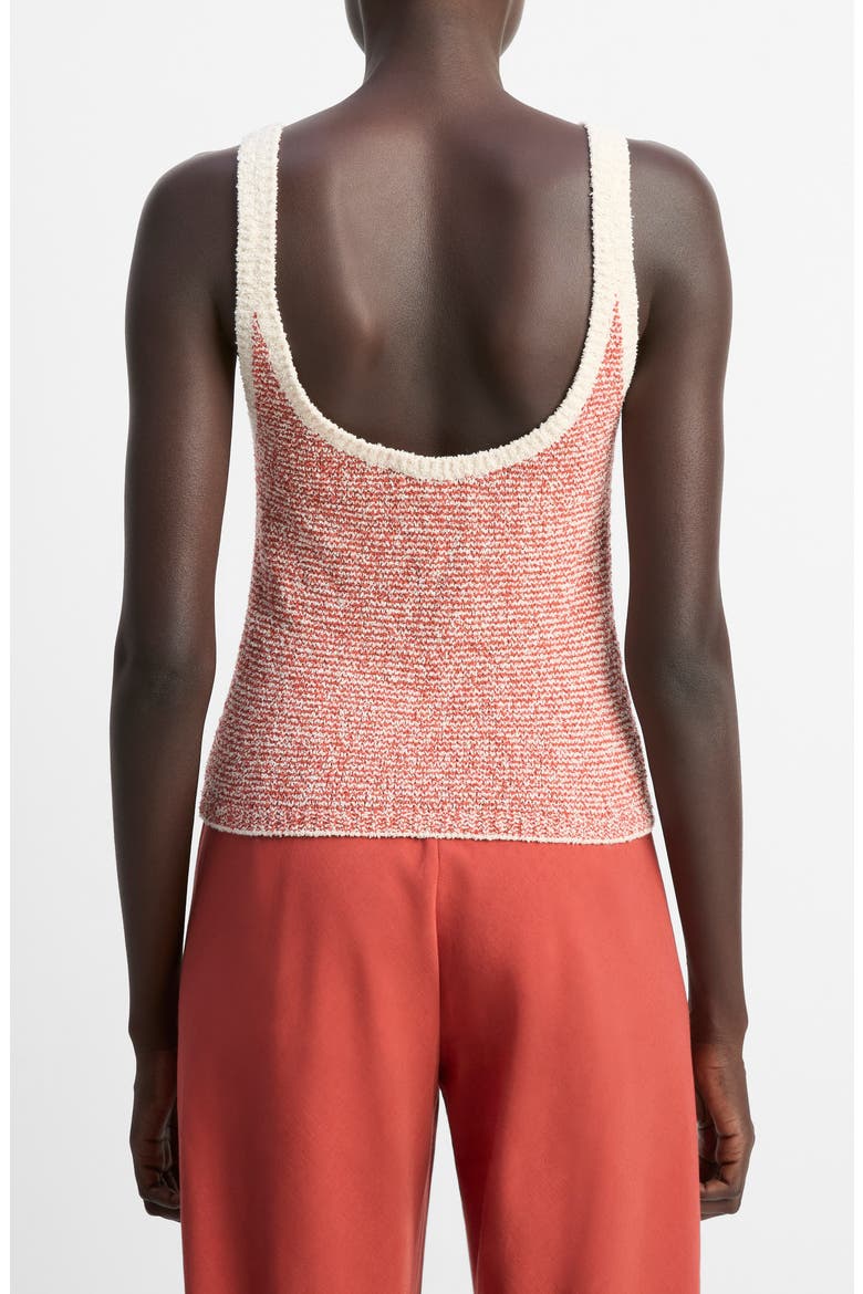 Textured Microstripe Sweater, Alternate, color, OAT SHELL/ BRICK ROSE