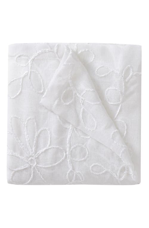 Dainty Home Set Of 2 Embroidered Sheer Curtain Panels In White